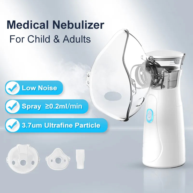 Nebulizador e  inalador portátil para crianças e adultos