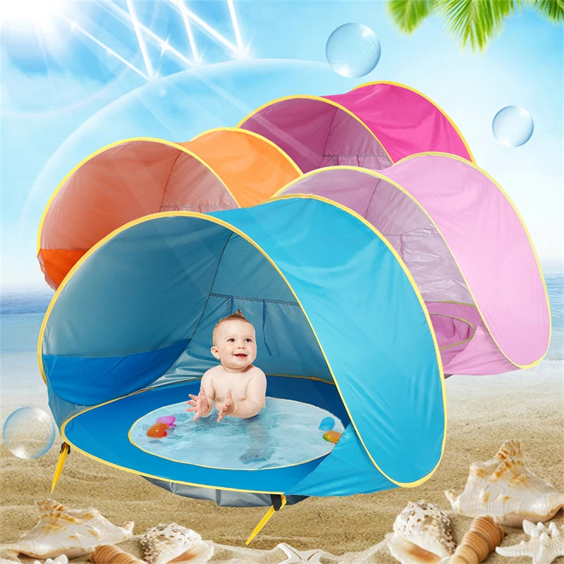 Tenda de praia ou piscina para Crianças pequenas. Proteja seu bebê do sol e previna queimaduras.