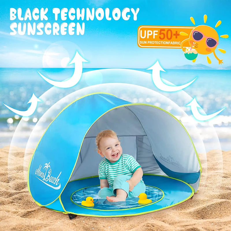 Tenda de praia ou piscina para Crianças pequenas. Proteja seu bebê do sol e previna queimaduras.