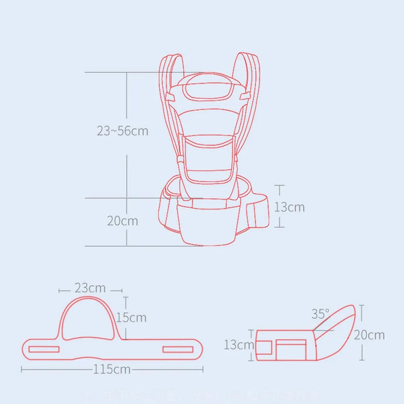 Mochila ergonômica para carregar bebê ou recém-nascido. 