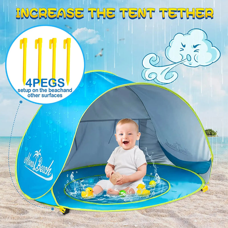 Tenda de praia ou piscina para Crianças pequenas. Proteja seu bebê do sol e previna queimaduras.